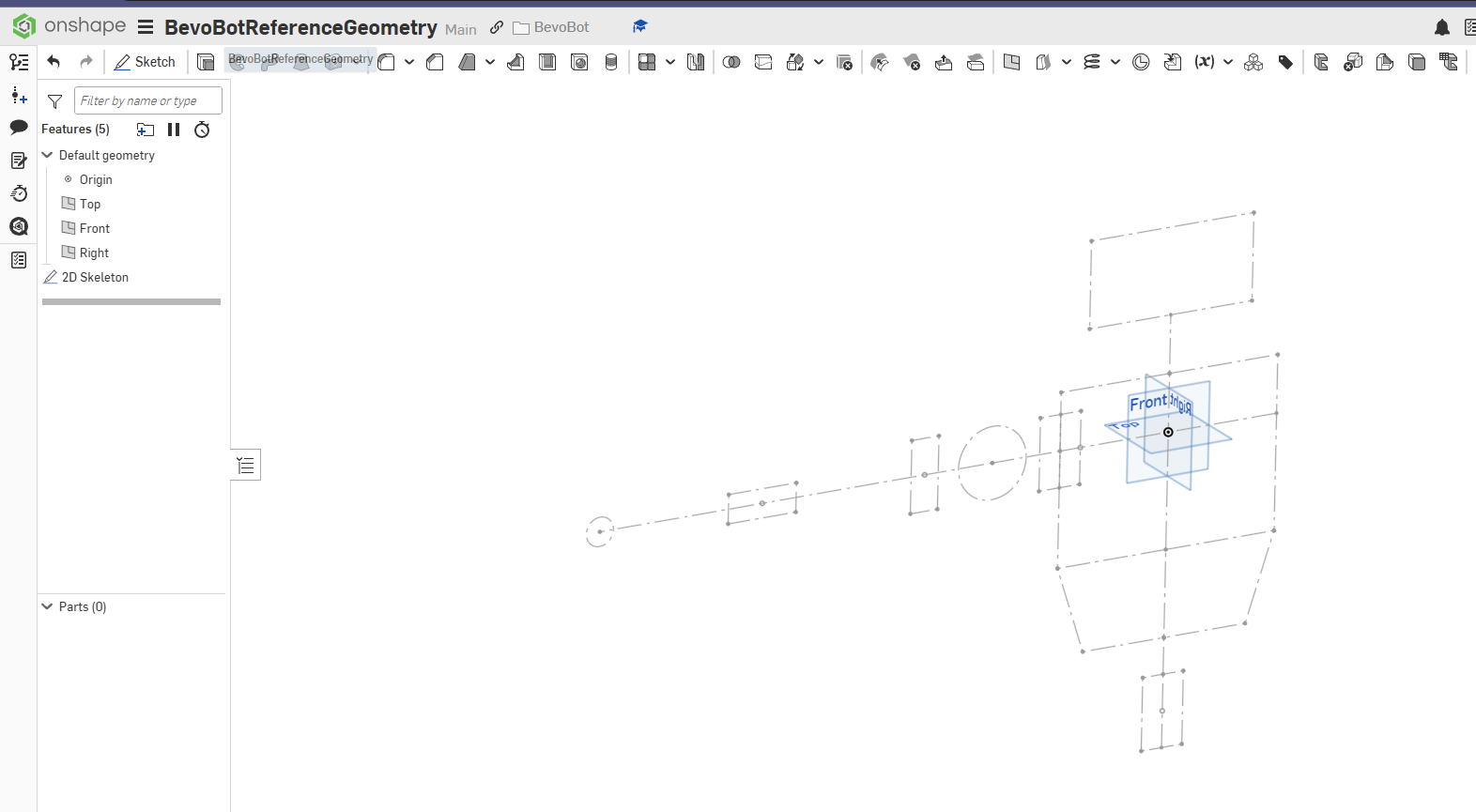 BevoBot CAD reference geometry
